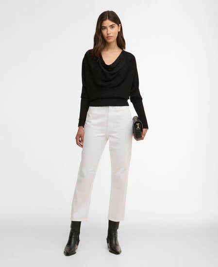 Pullover Nia Wasserfallausschnitt Black