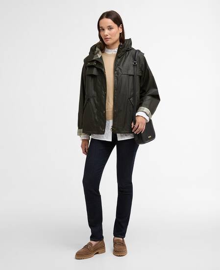 Wachsjacke Ornella Archive Olive/Ancient