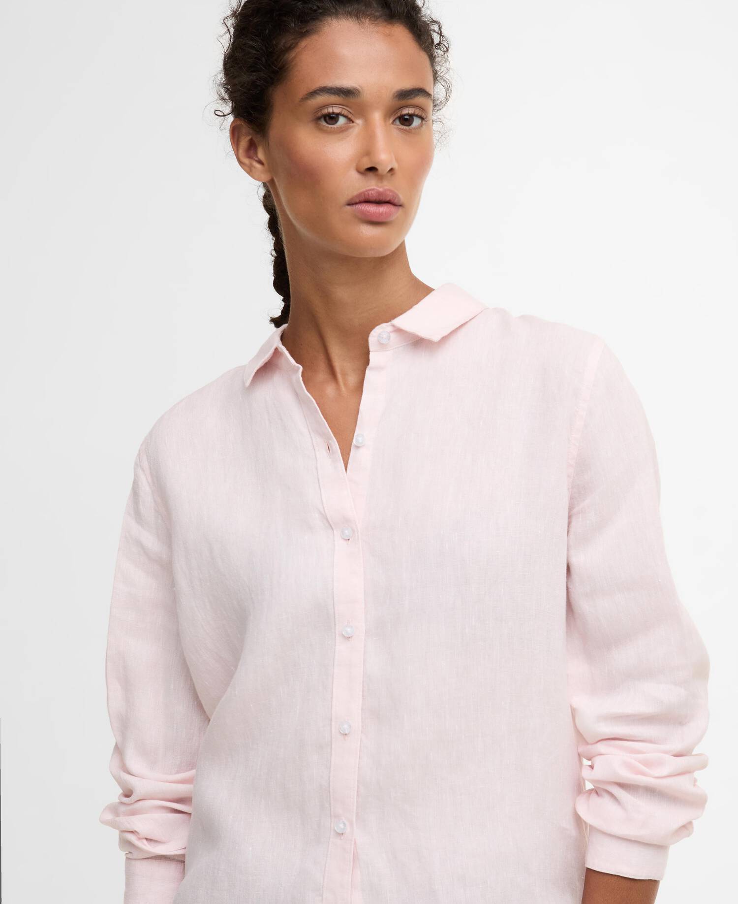 Camicia a maniche lunghe Marine dalla vestibilit&agrave; comoda Pink image number 3