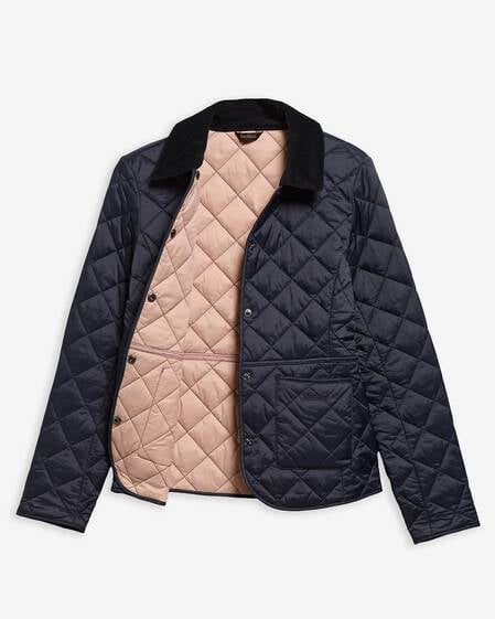 Deveron Quilted Jacket Navy-Pale Pink