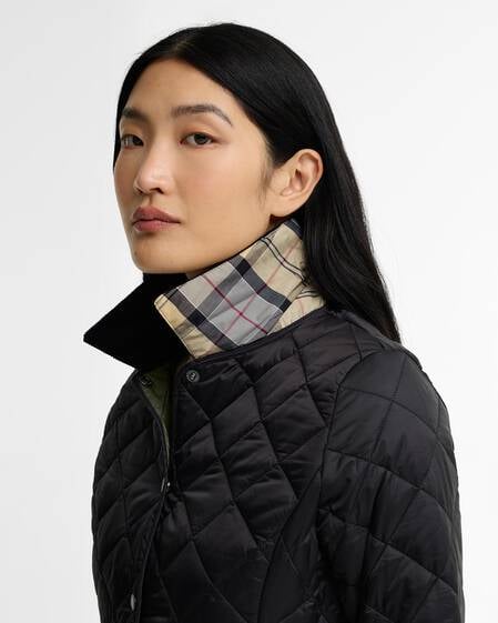 Deveron Quilted Jacket Black-Olive