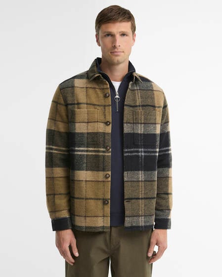 Woodlane Brushed Check Overshirt Birchwood Dress Tartan
