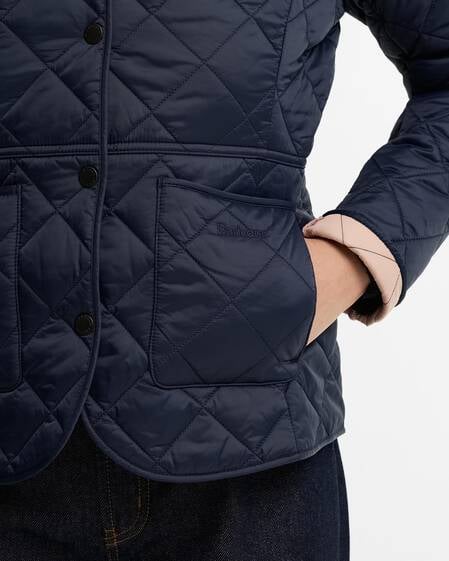 Deveron Quilted Jacket Navy-Pale Pink