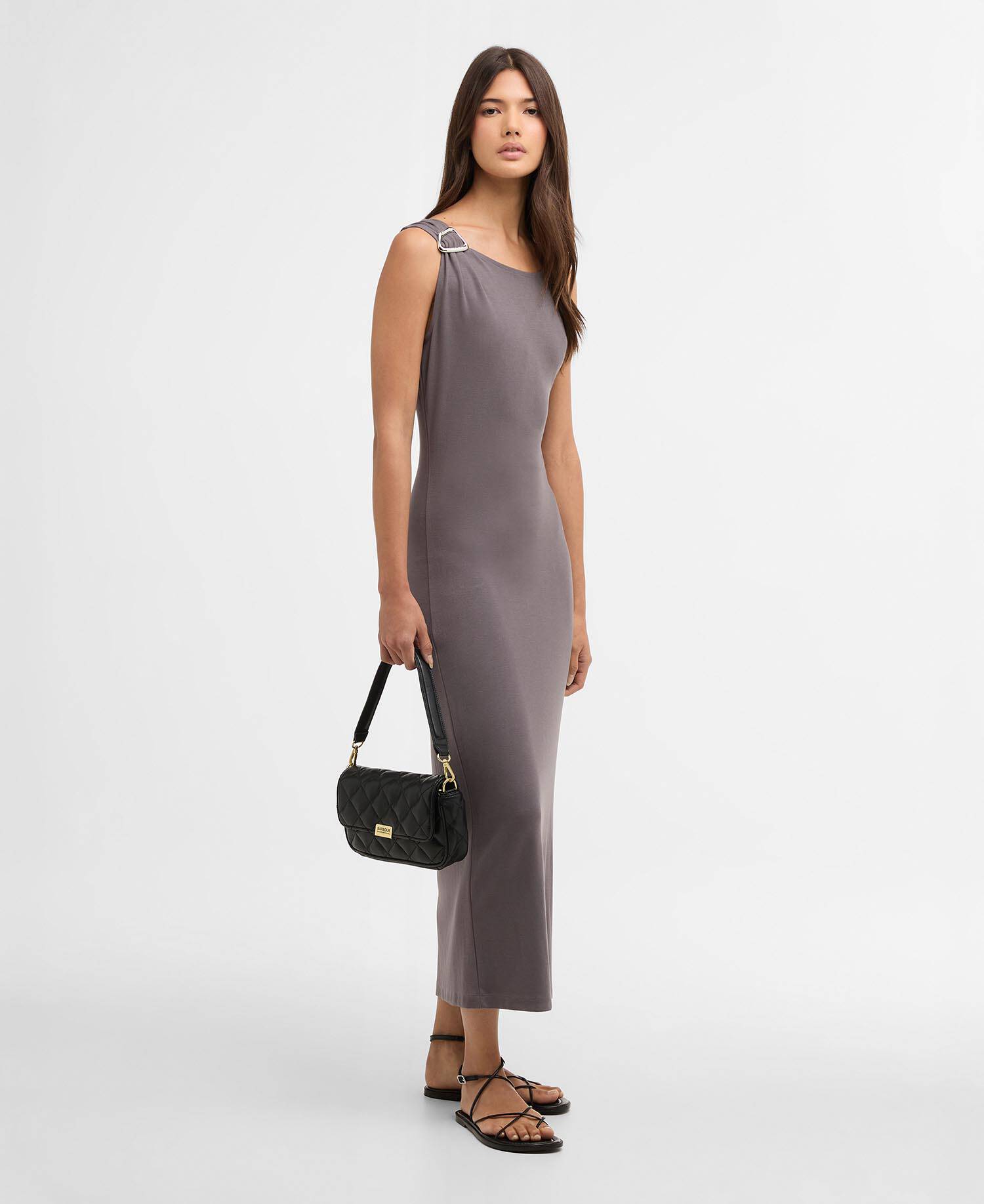 Gigi Midi Dress Lavender Grey image number 1