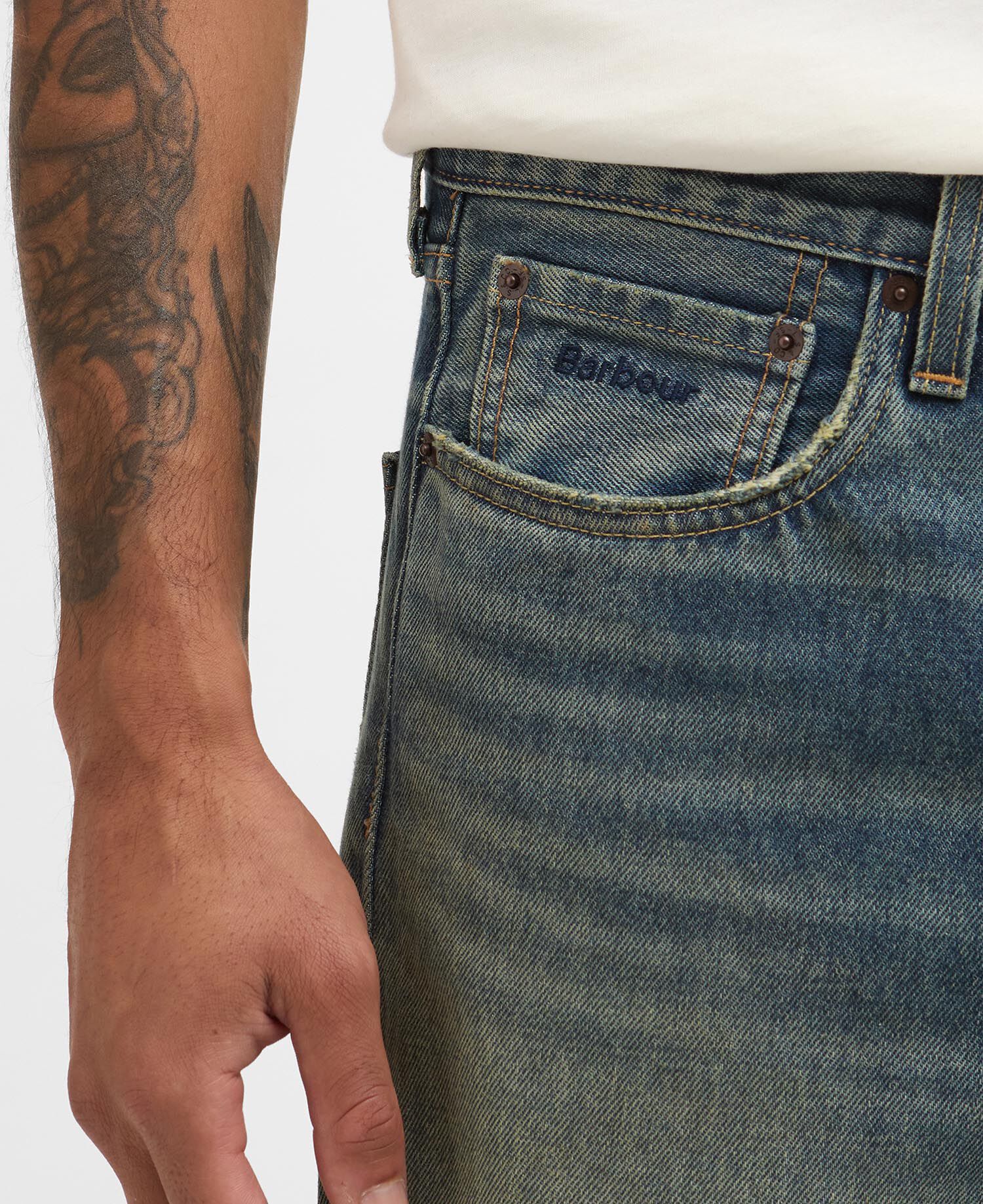Barbour x Levi's 568&trade; Loose Jeans Dark Worn