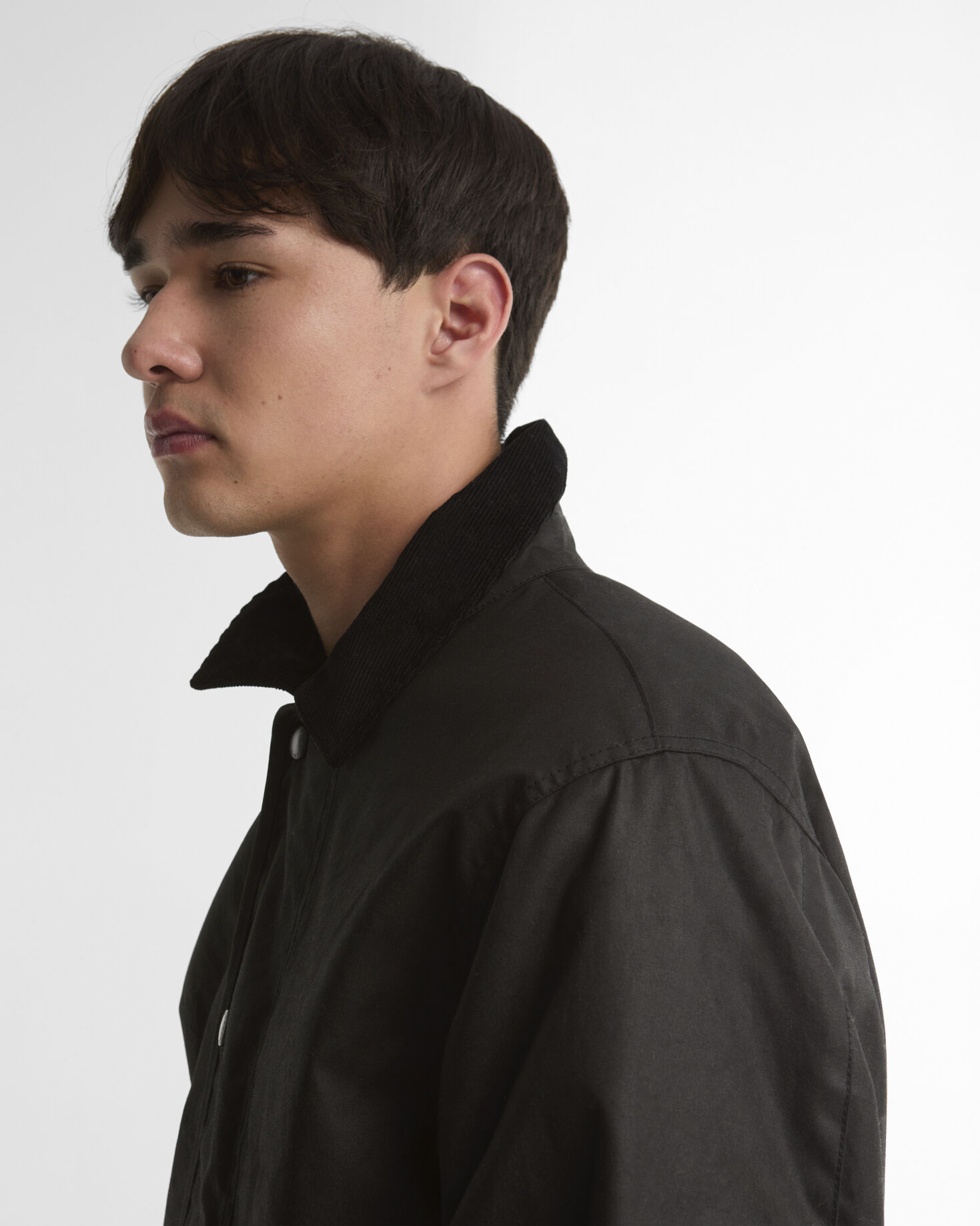 Short Liddesdale Waxed Jacket Black