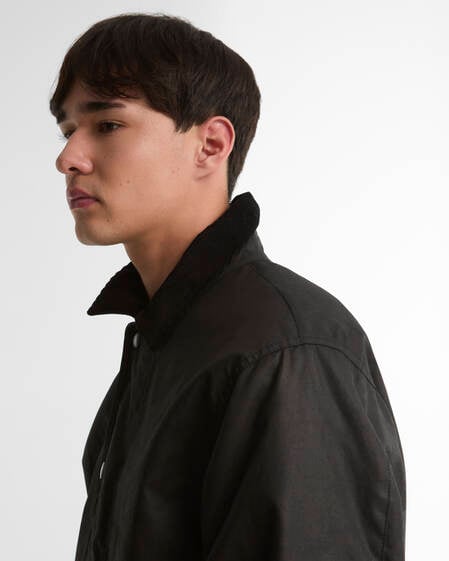 Short Liddesdale Waxed Jacket Black