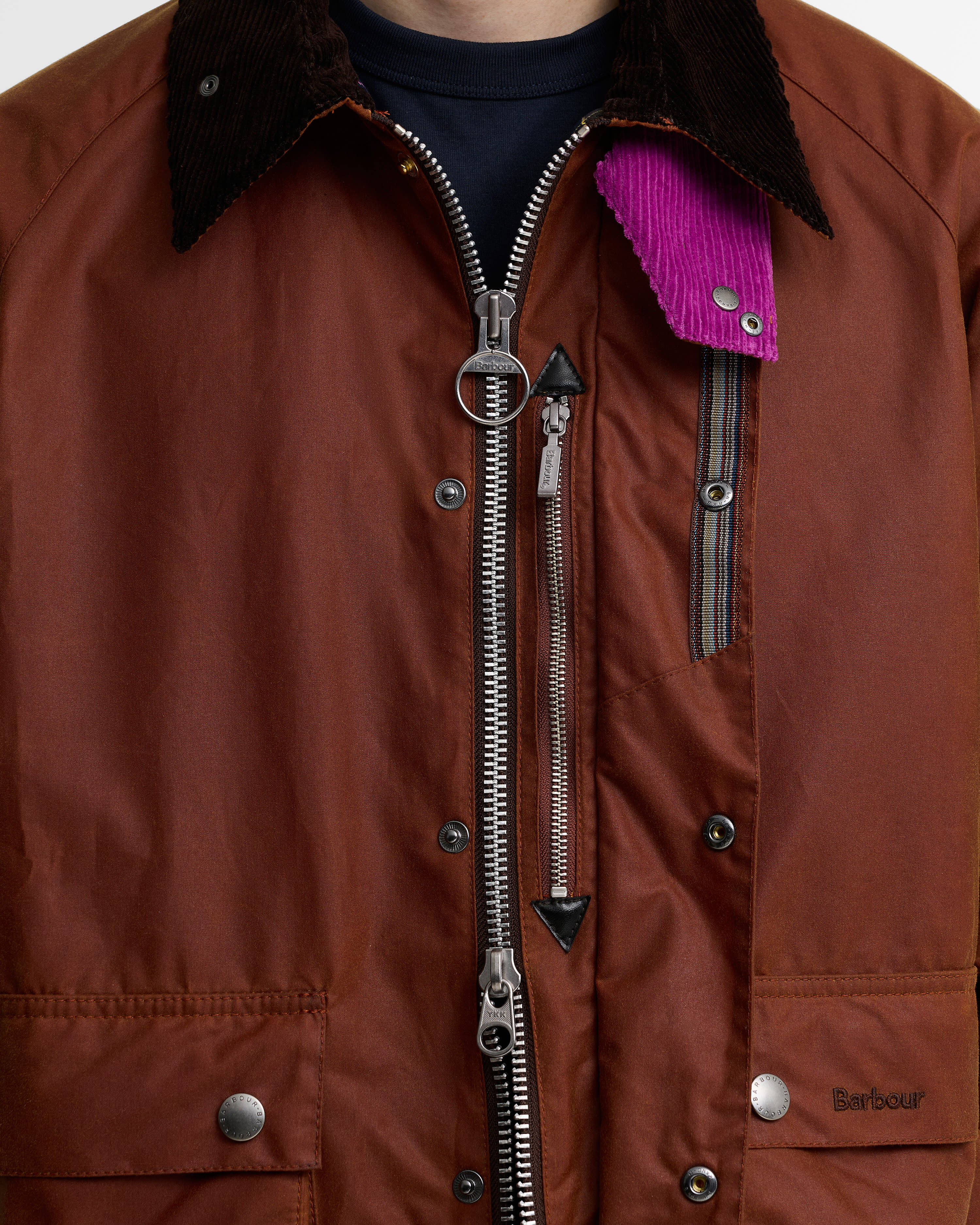 Paul Smith Loves Barbour Key Transport Waxed Jacket Russet