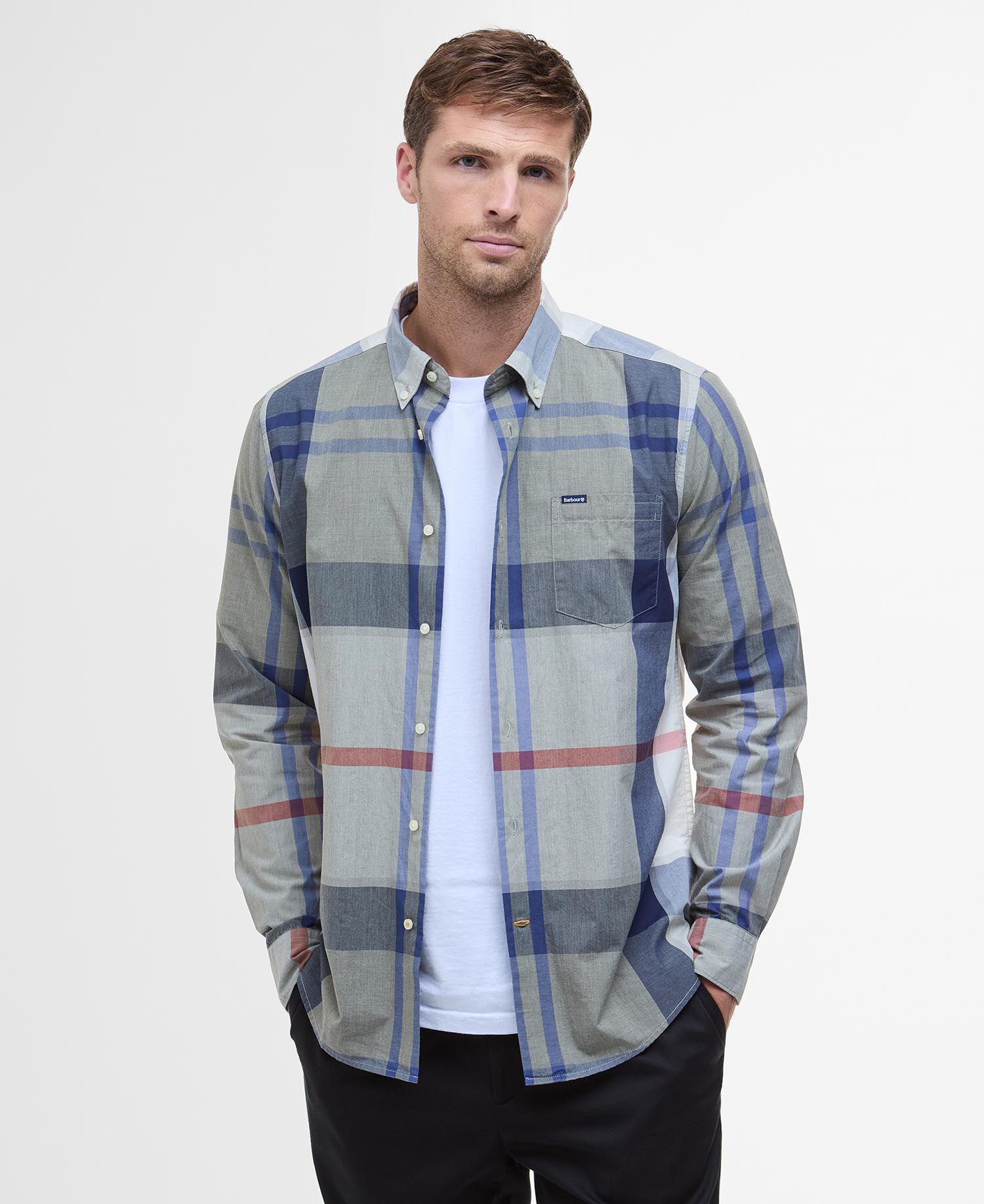 Harris Tailored Long-Sleeved Shirt Bleached Pine Tartan