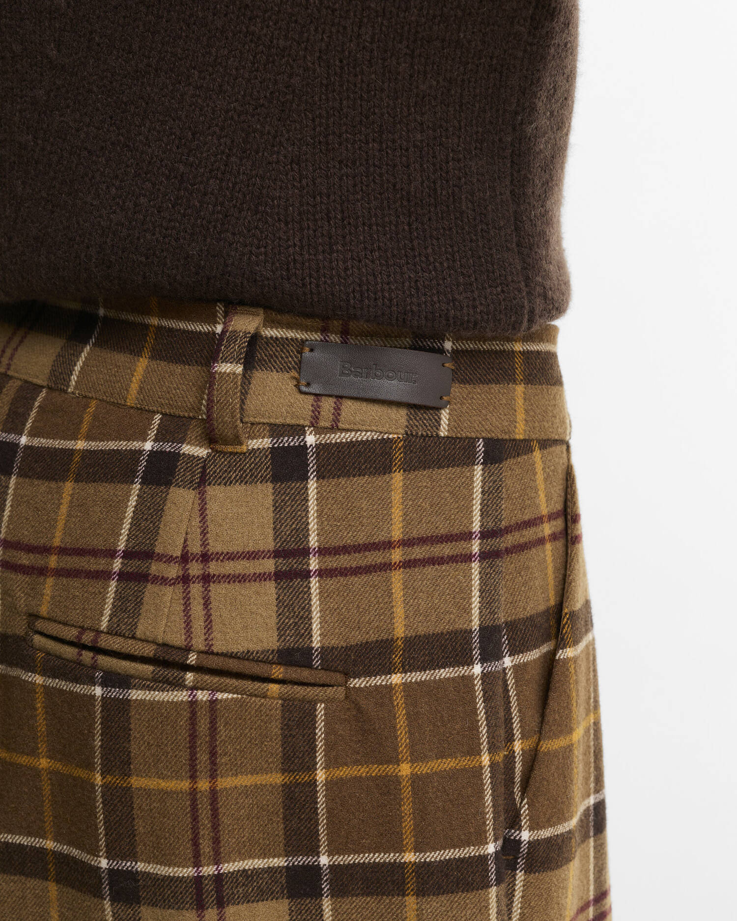 Darwen Tartan Straight-Leg Trousers Muted Tartan image number 3