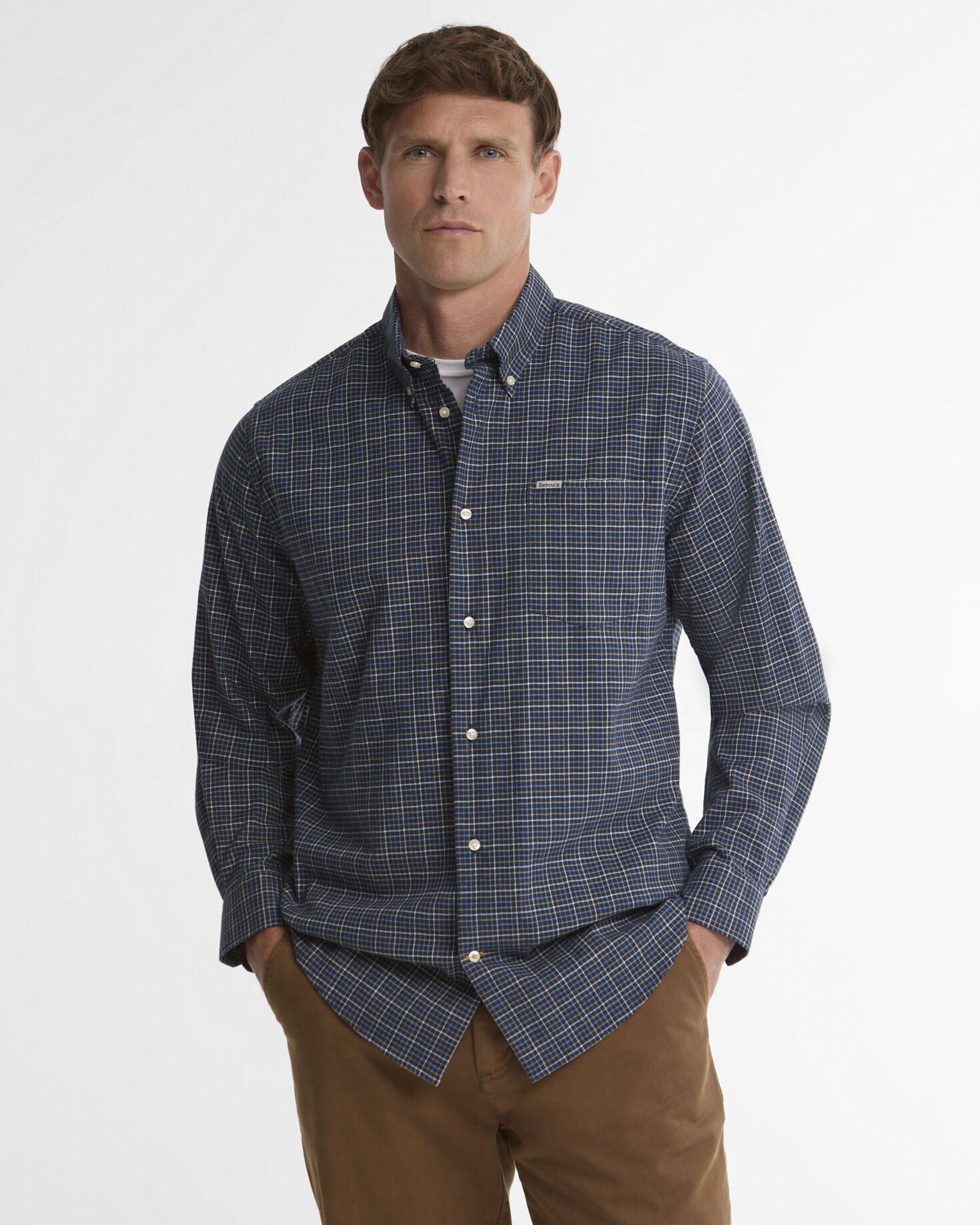 Camicia Alderwood tattersall a maniche lunghe Navy