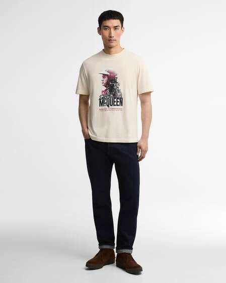 Steve McQueen Rainey Graphic T-Shirt Chalk