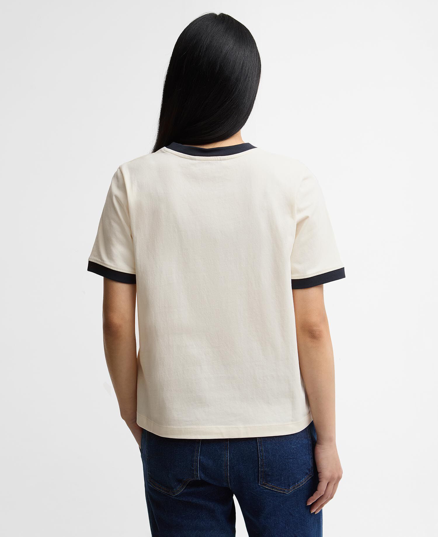 Madeline Tipped T-Shirt Orginal Ecru/Dark Navy