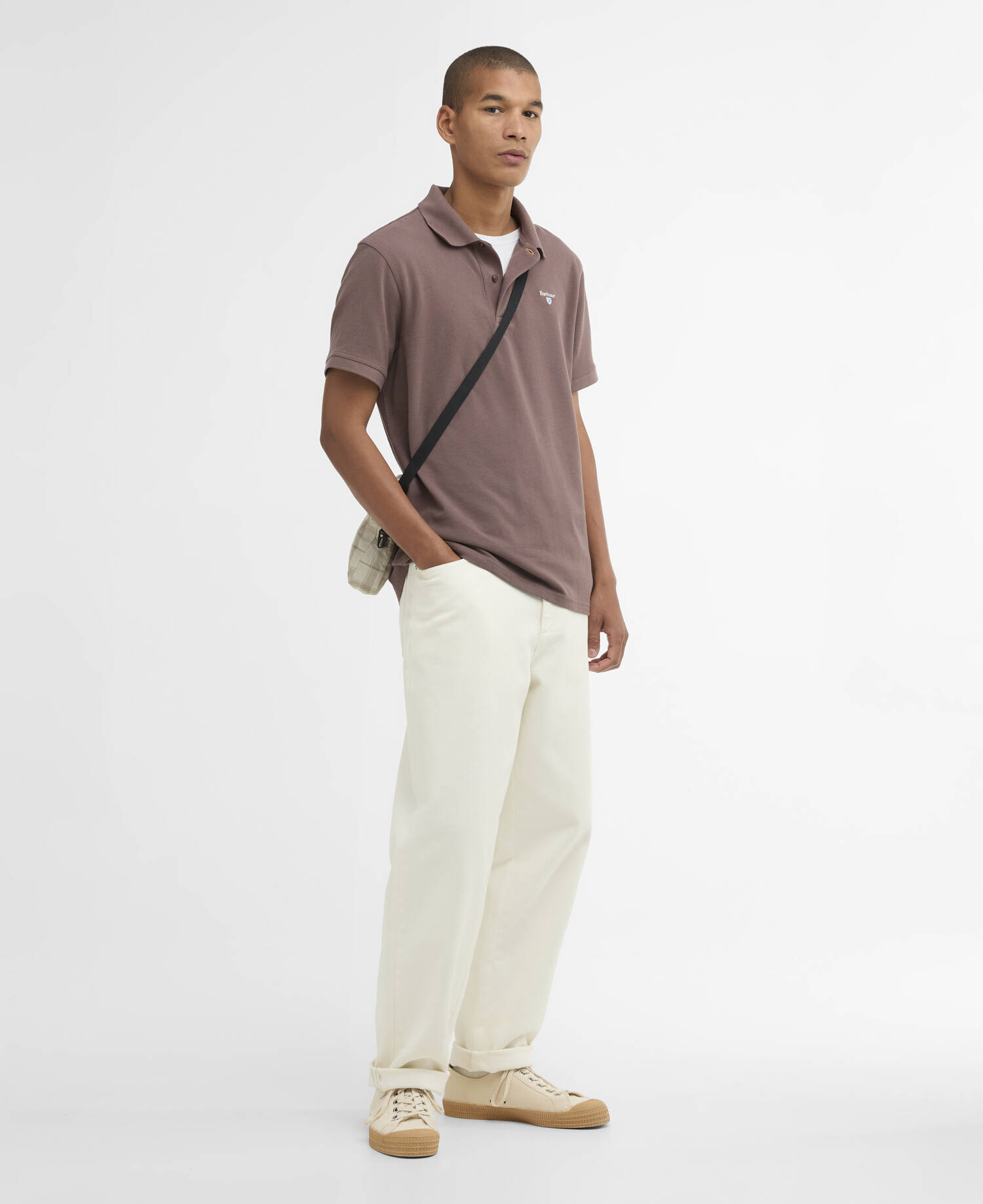 Sports Short-Sleeved Polo Shirt Peppercorn image number 1