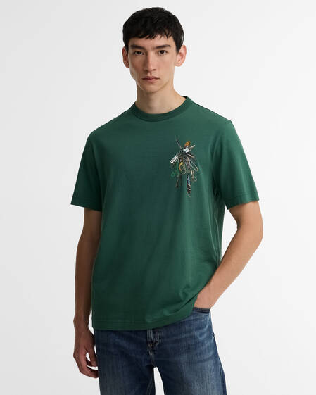 Paul Smith Loves Barbour Key Graphic T-Shirt Bottle Green