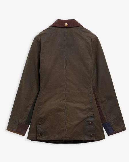 Barbour Re-loved Women's Beadnell Waxed Jacket - Size 8 Olive