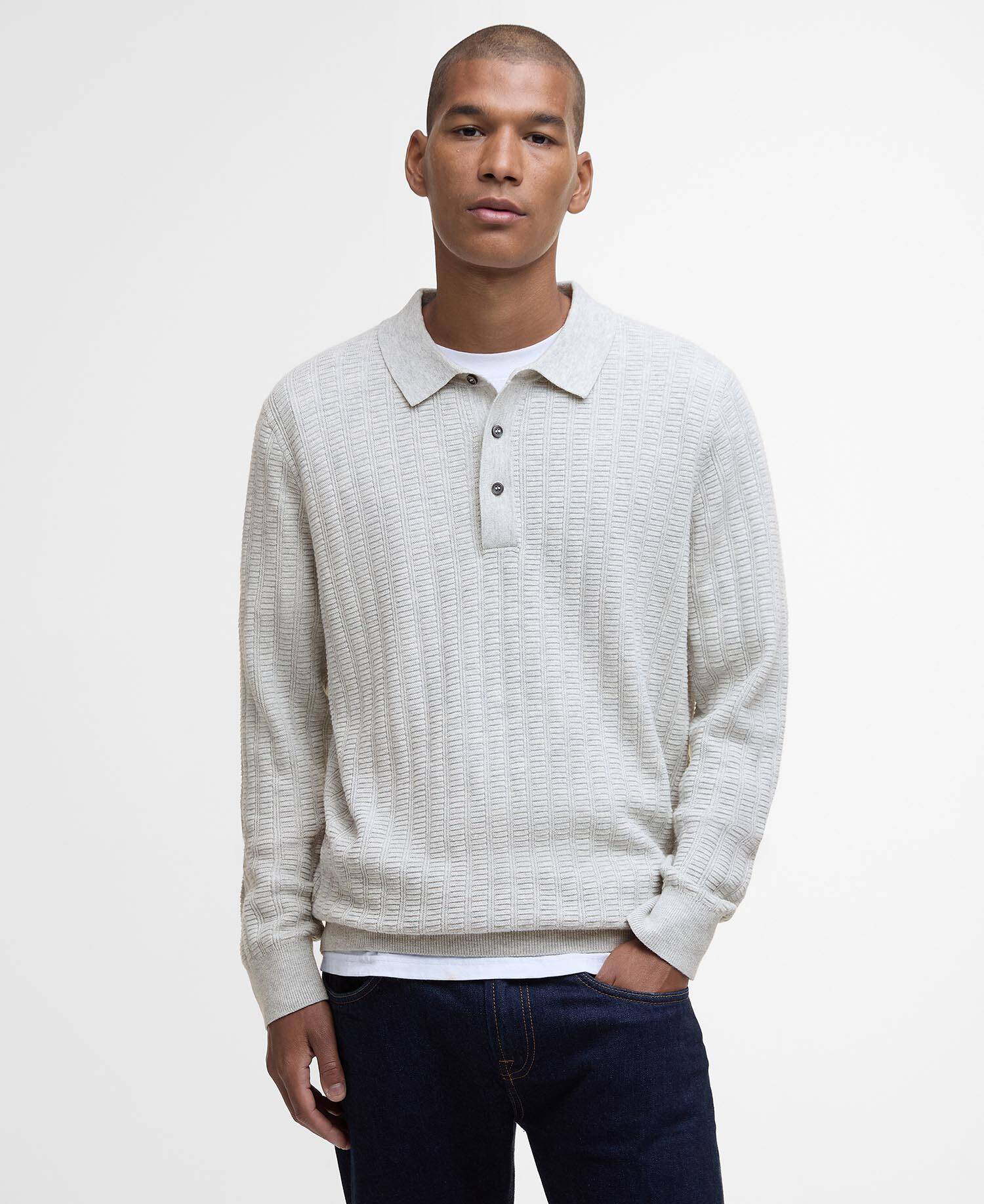 Polo in maglia Smeaton Grey Marl image number 0