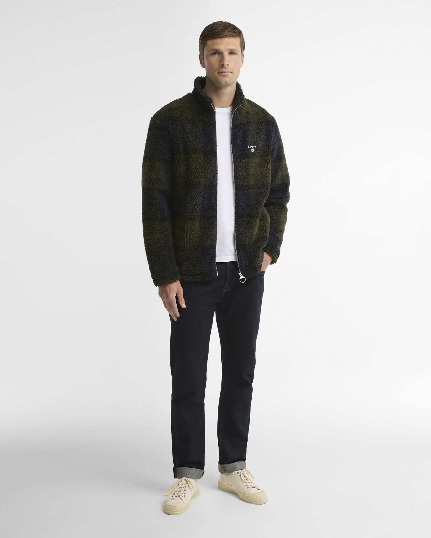 Pile sherpa con motivo tartan Shadow Classic Tartan