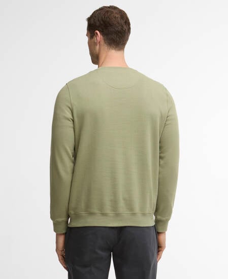 Sweatshirt Pique Logo Laurel Green