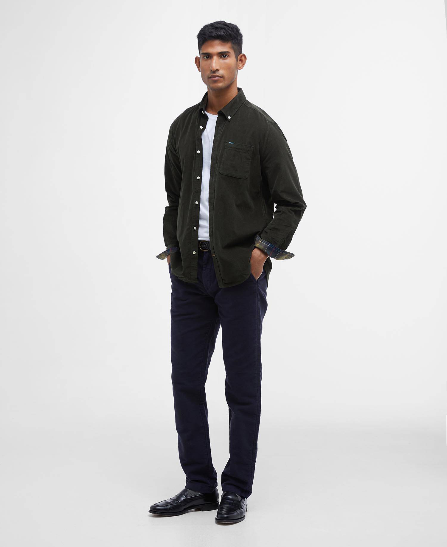 Ramsey Tailored Long-Sleeved Shirt Forest image number 1