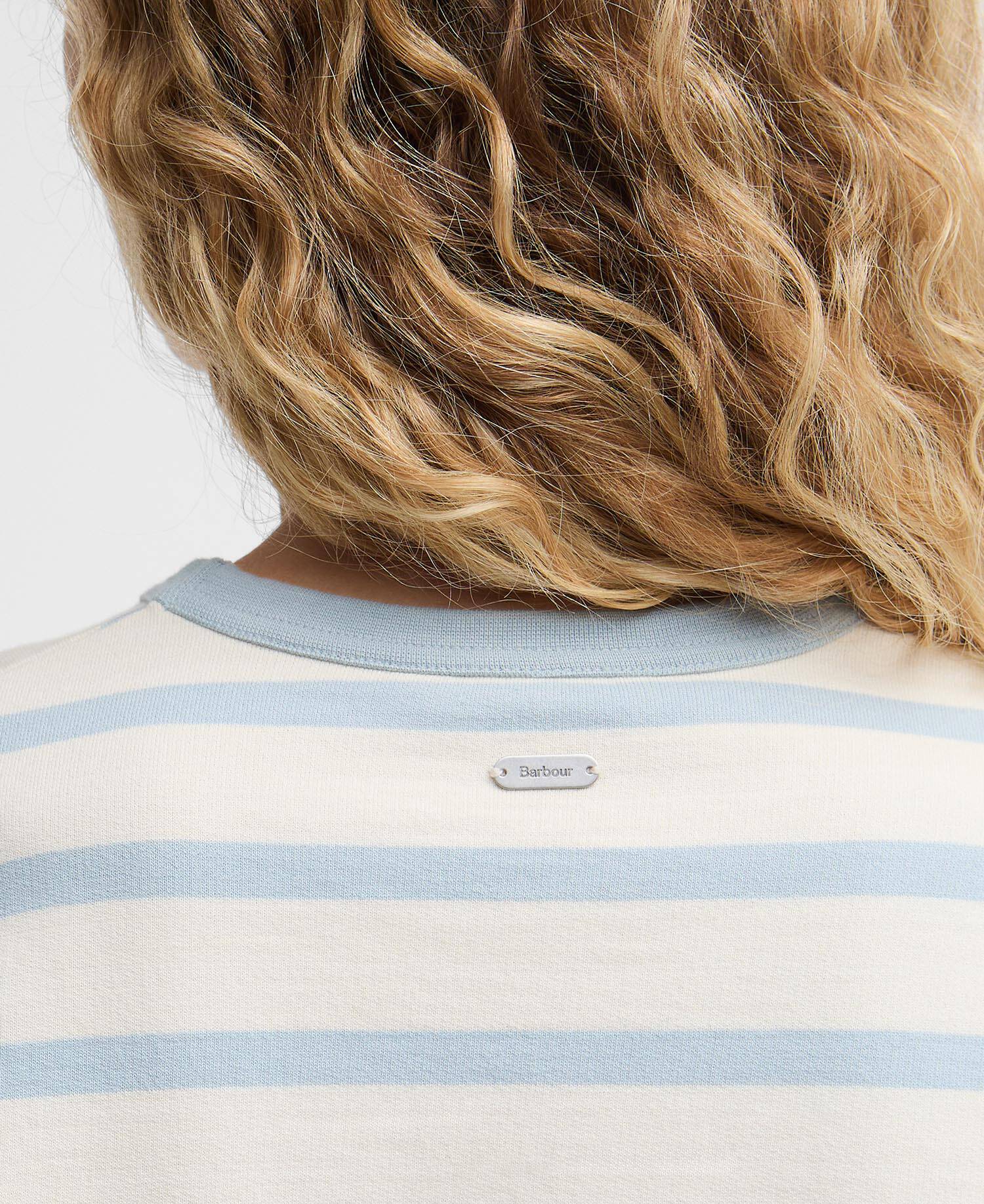 Sweatshirt Fawley Striped Original Ecru/Celestial Blue Stripe image number 4