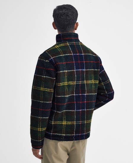 Pile sherpa con motivo tartan 