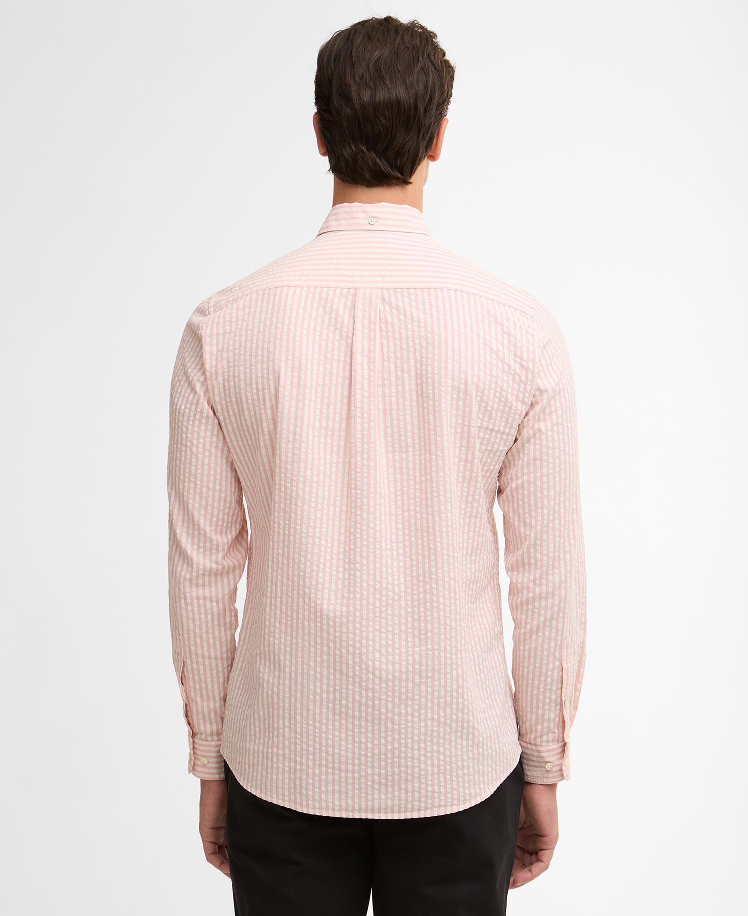 Hemd Cresswell Seersucker Long-Sleeved Tailored Mineral Pink