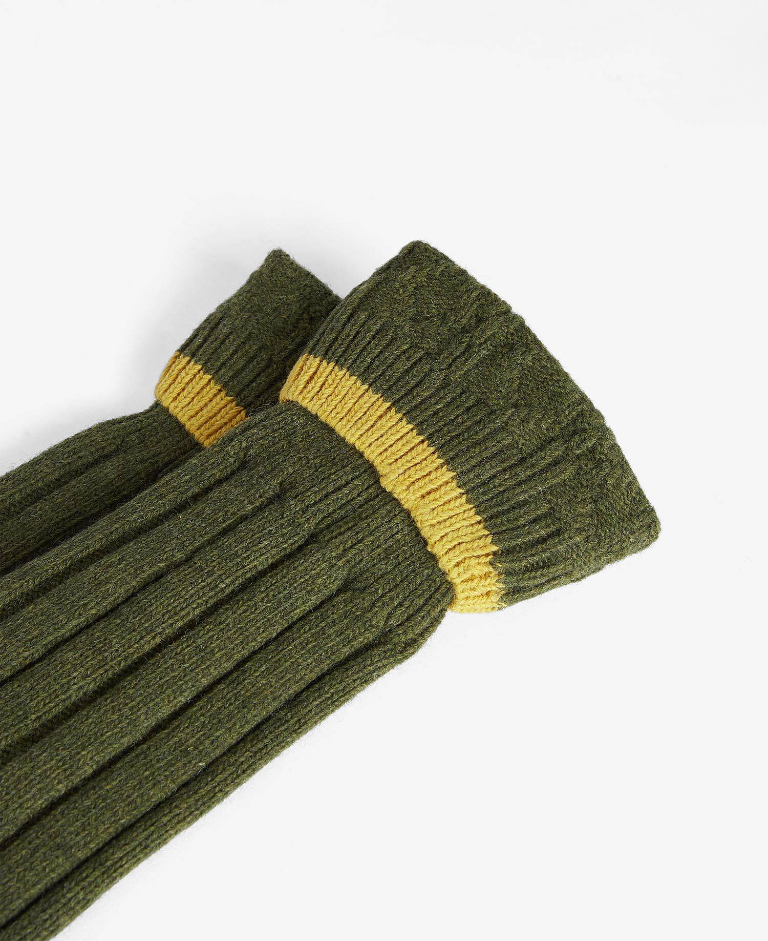 Contrast Gun Stockings Olive-Gold image number 1