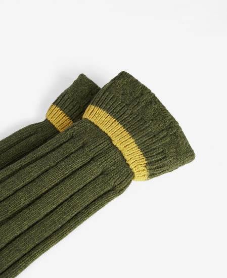 Contrast Gun Stockings Olive-Gold