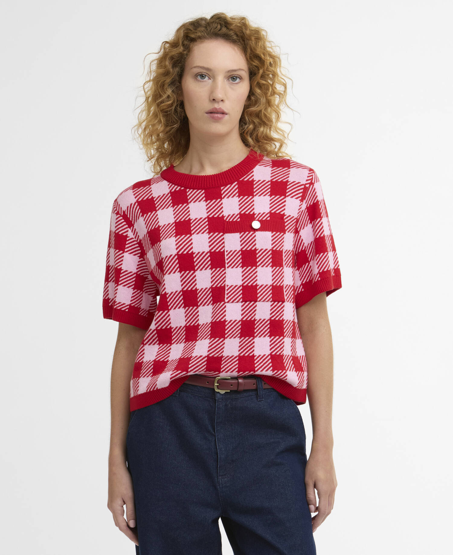 Maglione girocollo a quadretti Esther Multi image number 0