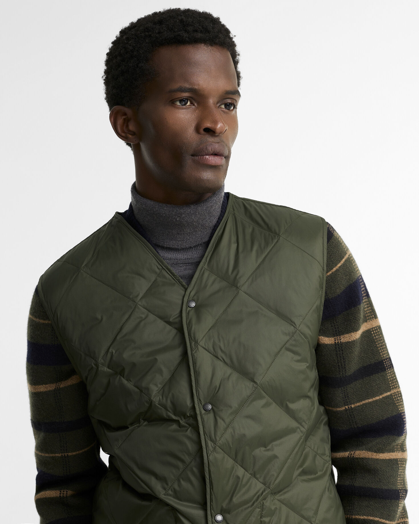Gilet reversibile in piuma leggera e tartan Classic Tartan