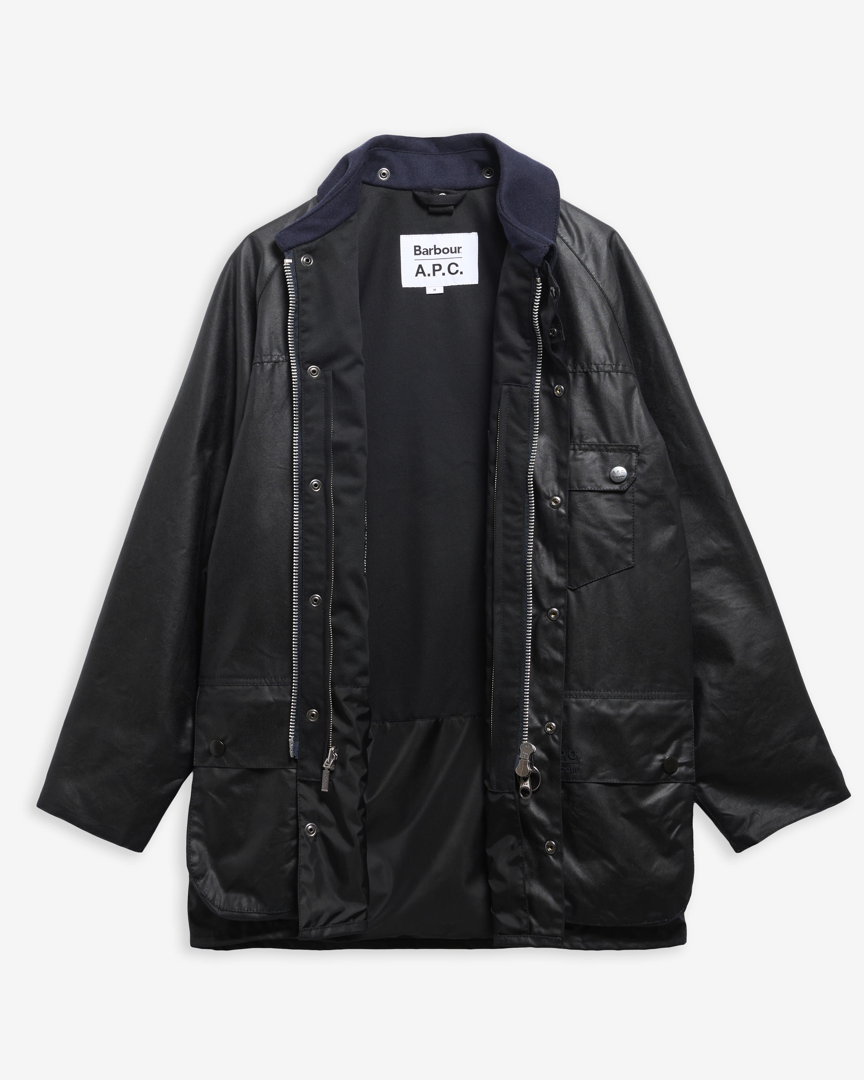 Barbour x A.P.C. Beaufort Waxed Jacket Dark Navy