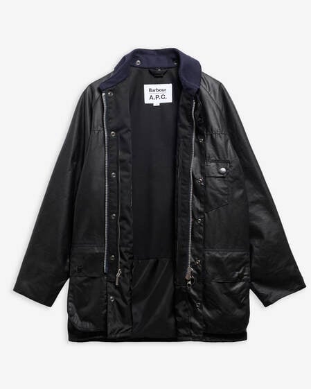 Barbour x A.P.C. Beaufort Waxed Jacket Dark Navy
