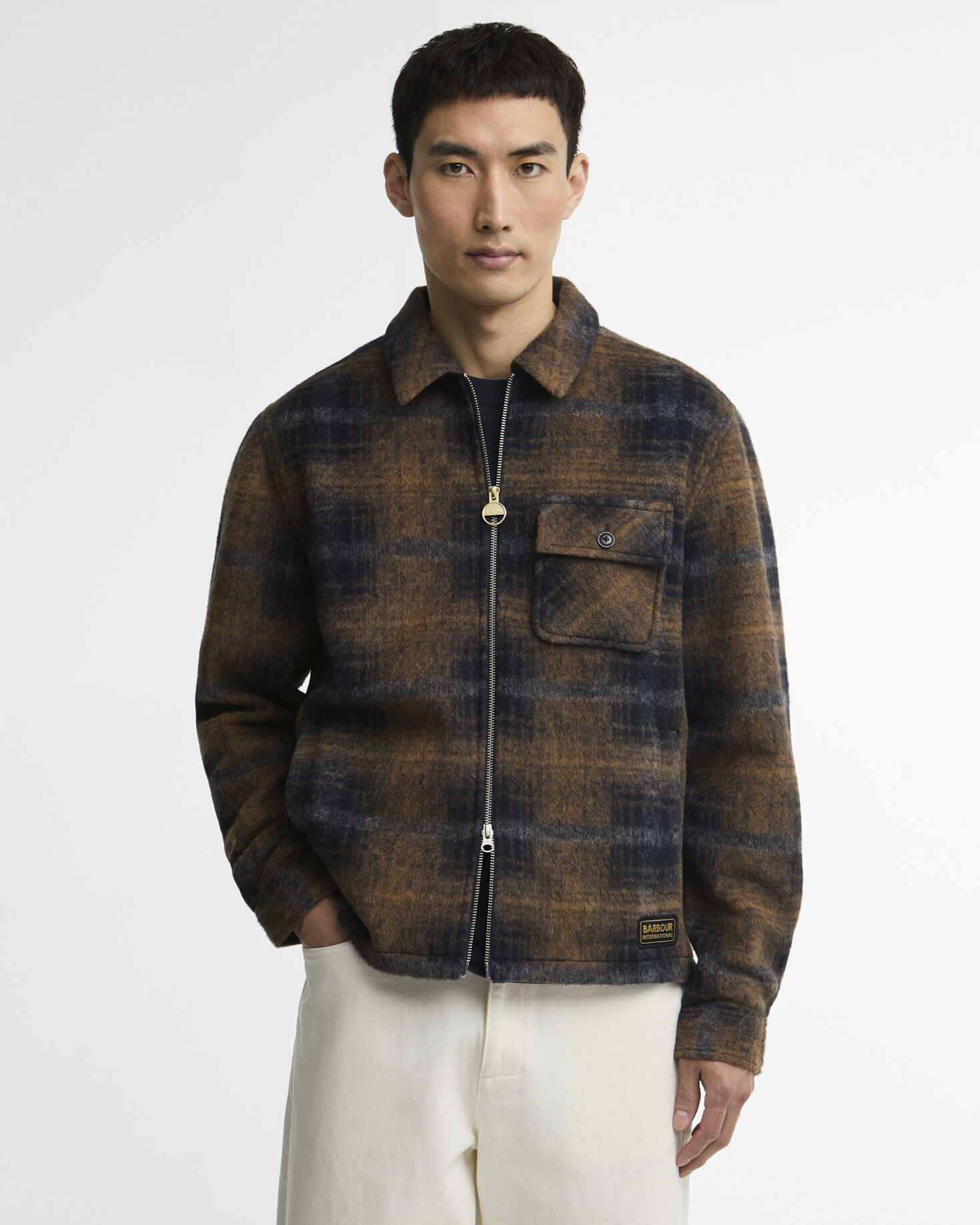 B.Intl Overshirt Oswald aus Woll-Mix Navy