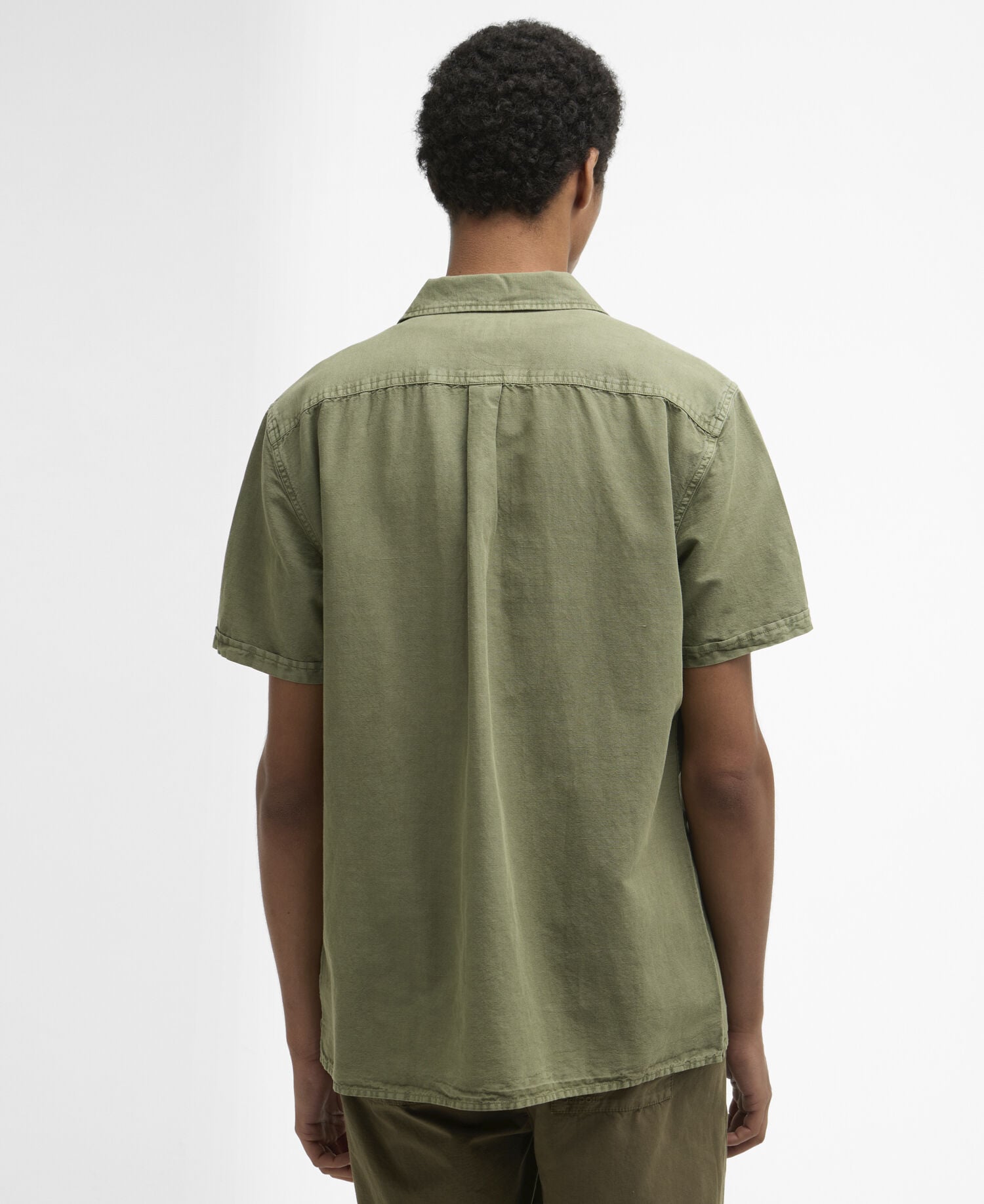 Kurzarmhemd Landkey Overdyed Regular Olive