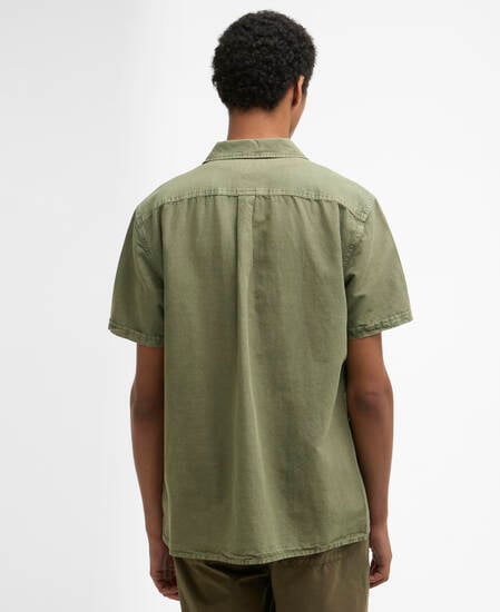 Kurzarmhemd Landkey Overdyed Regular Olive