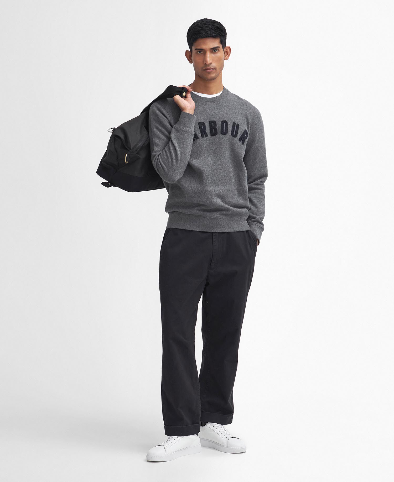 Prep Logo Sweatshirt Mid Grey Marl