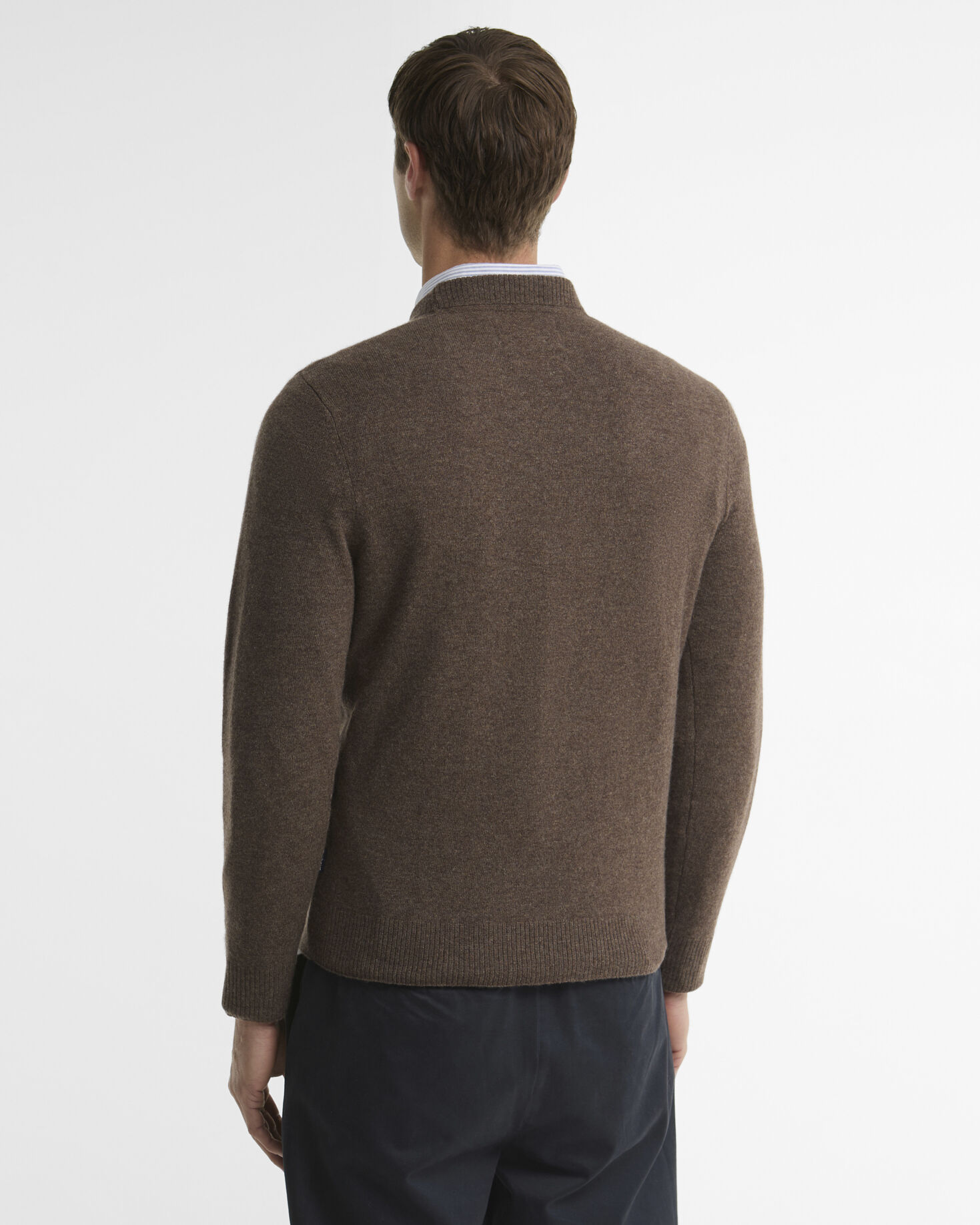 Maglione girocollo in puro cashmere Major Brown