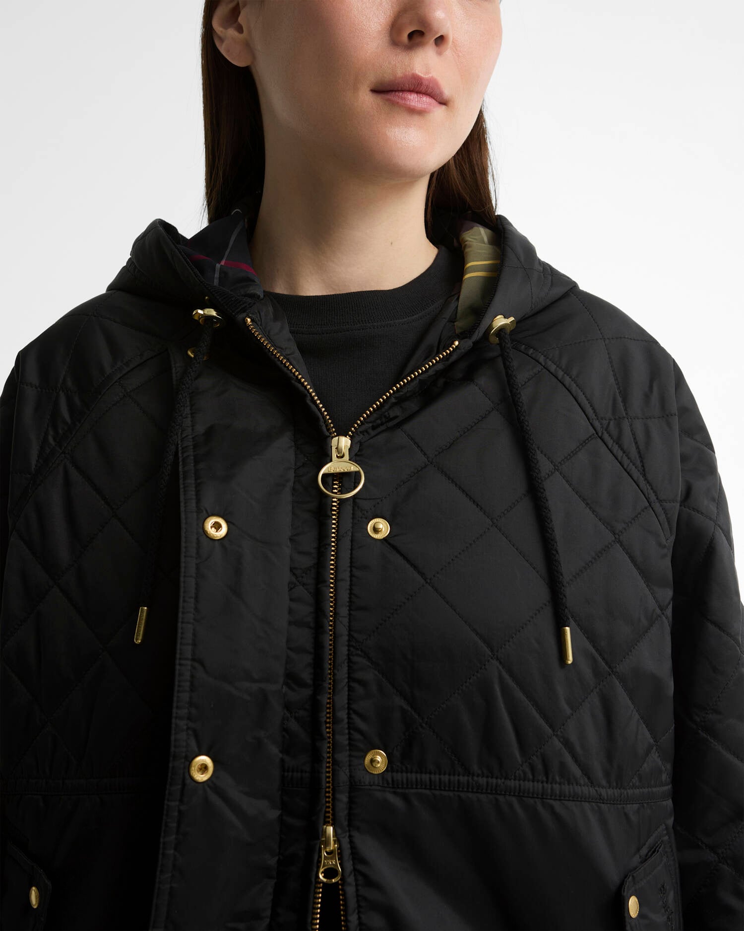 Ada Quilted Jacket Black/Classic image number 3