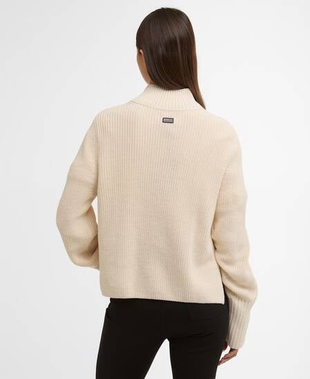 Strickpullover Kennedy Half-Zip Bone White