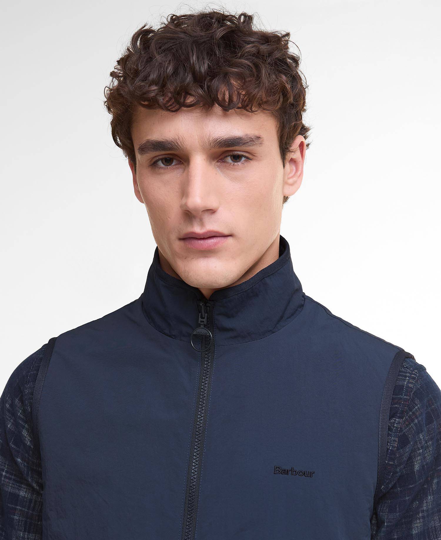 Reversible Fleece Gilet Navy image number 4