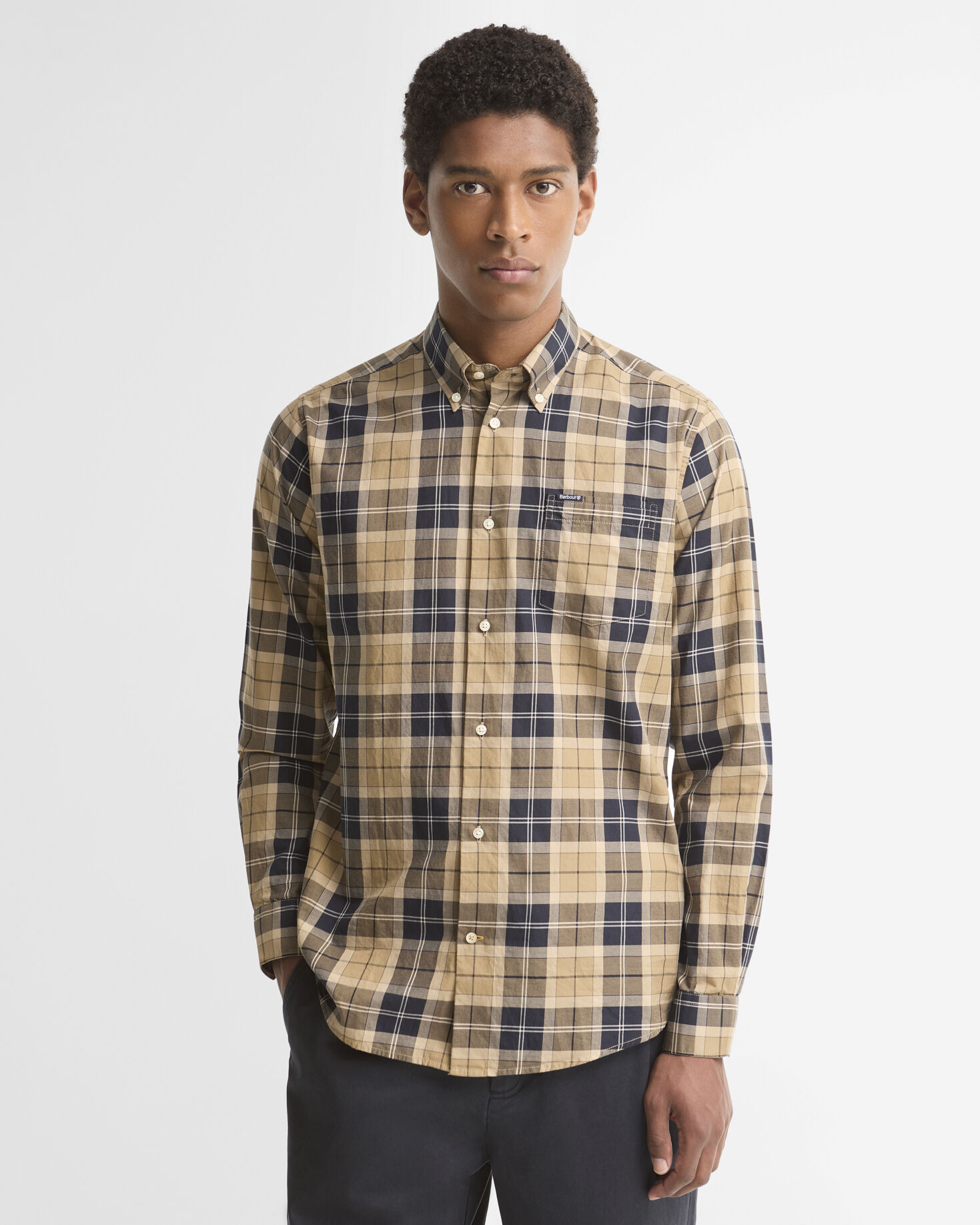 Wetheram Tailored Long-Sleeved Shirt Birchwood Dress Tartan