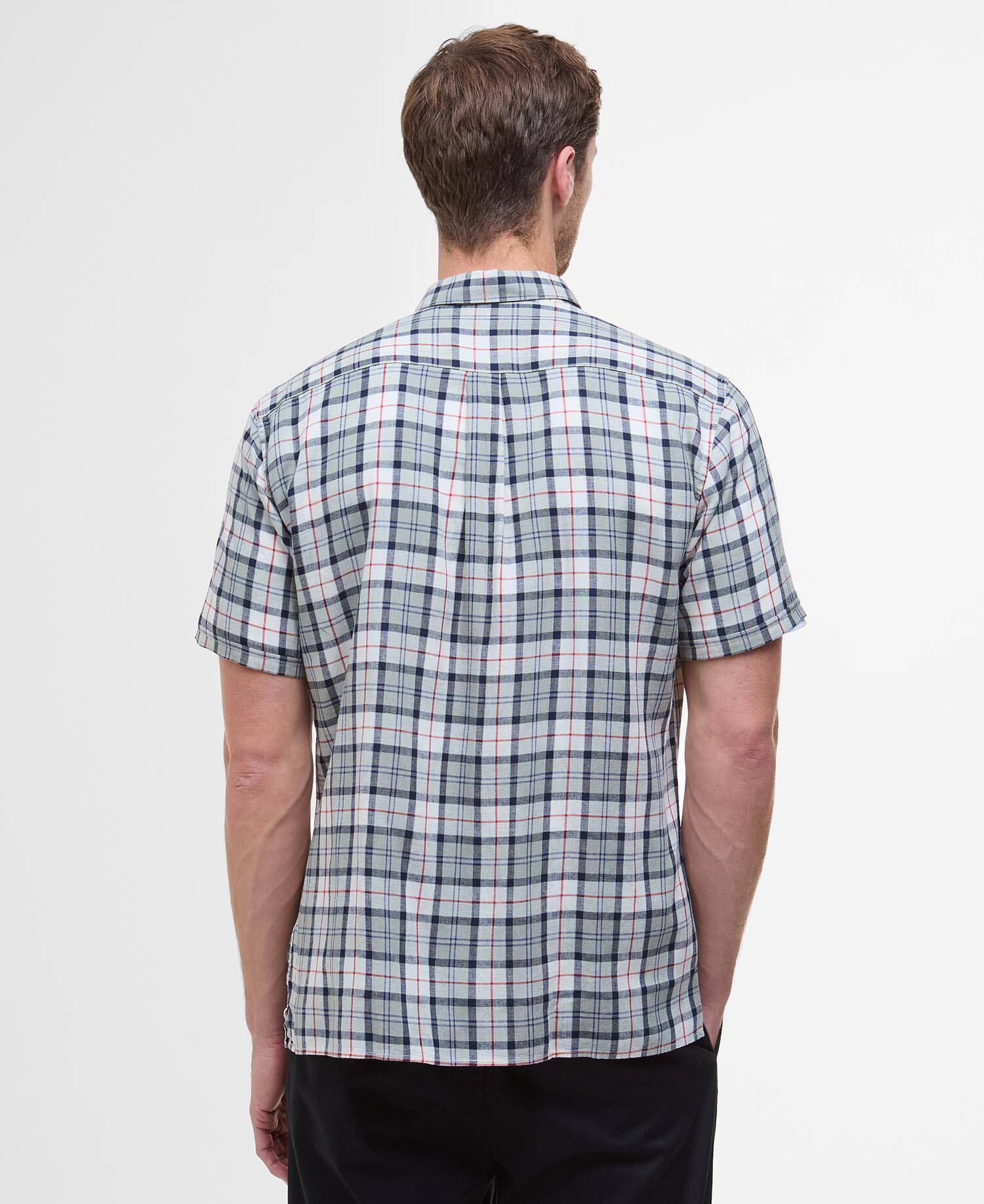Midfield Tartan Regular Short-Sleeved Shirt Bleached Pine Tartan image number 2