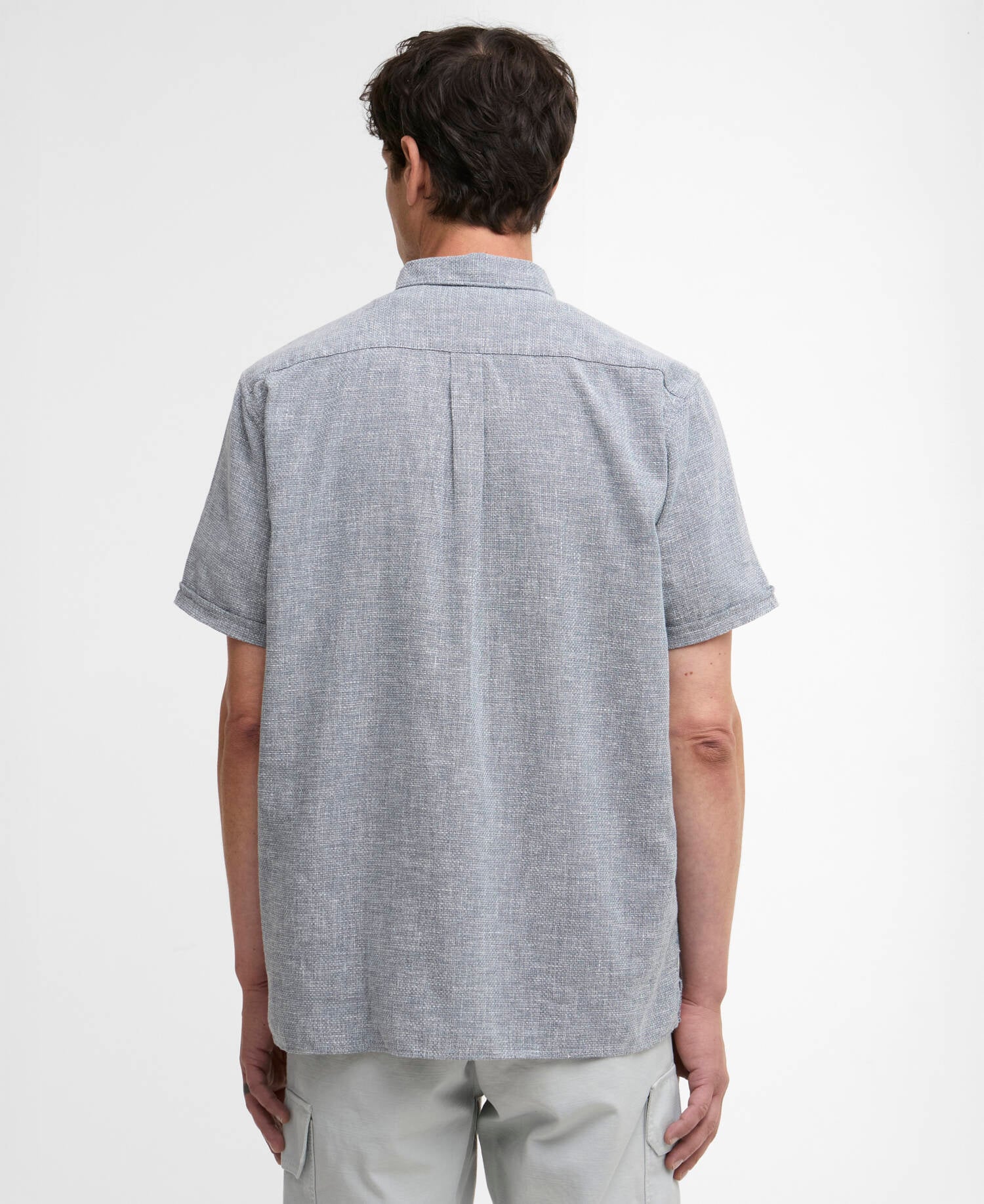 Firth Textured Short-Sleeved Relaxed Shirt Dusk Blue image number 2