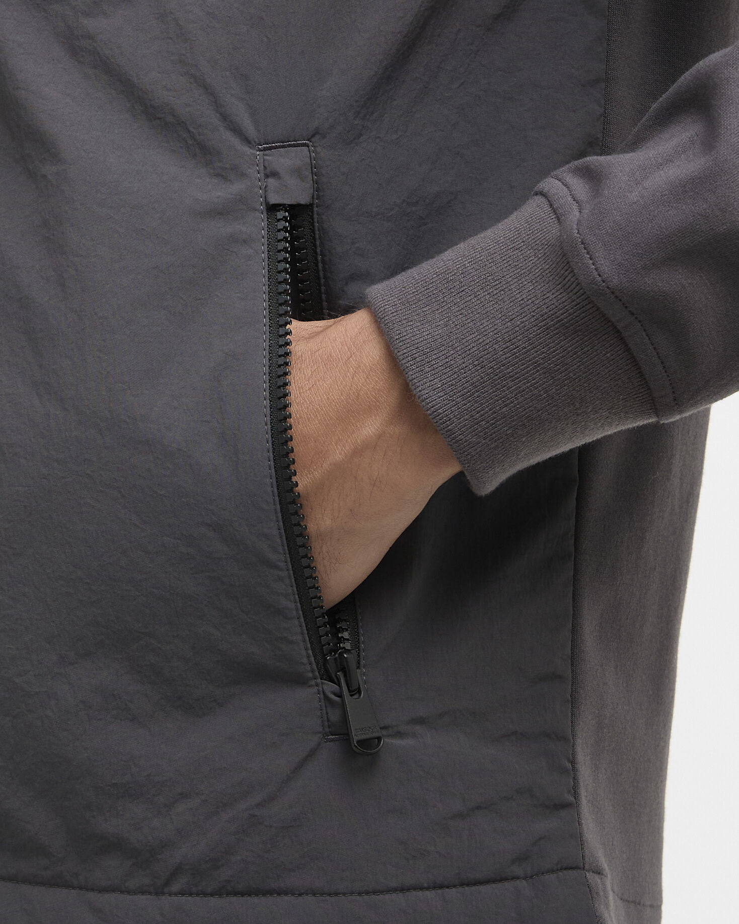 Ethan Quilted Sweatshirt Charcoal