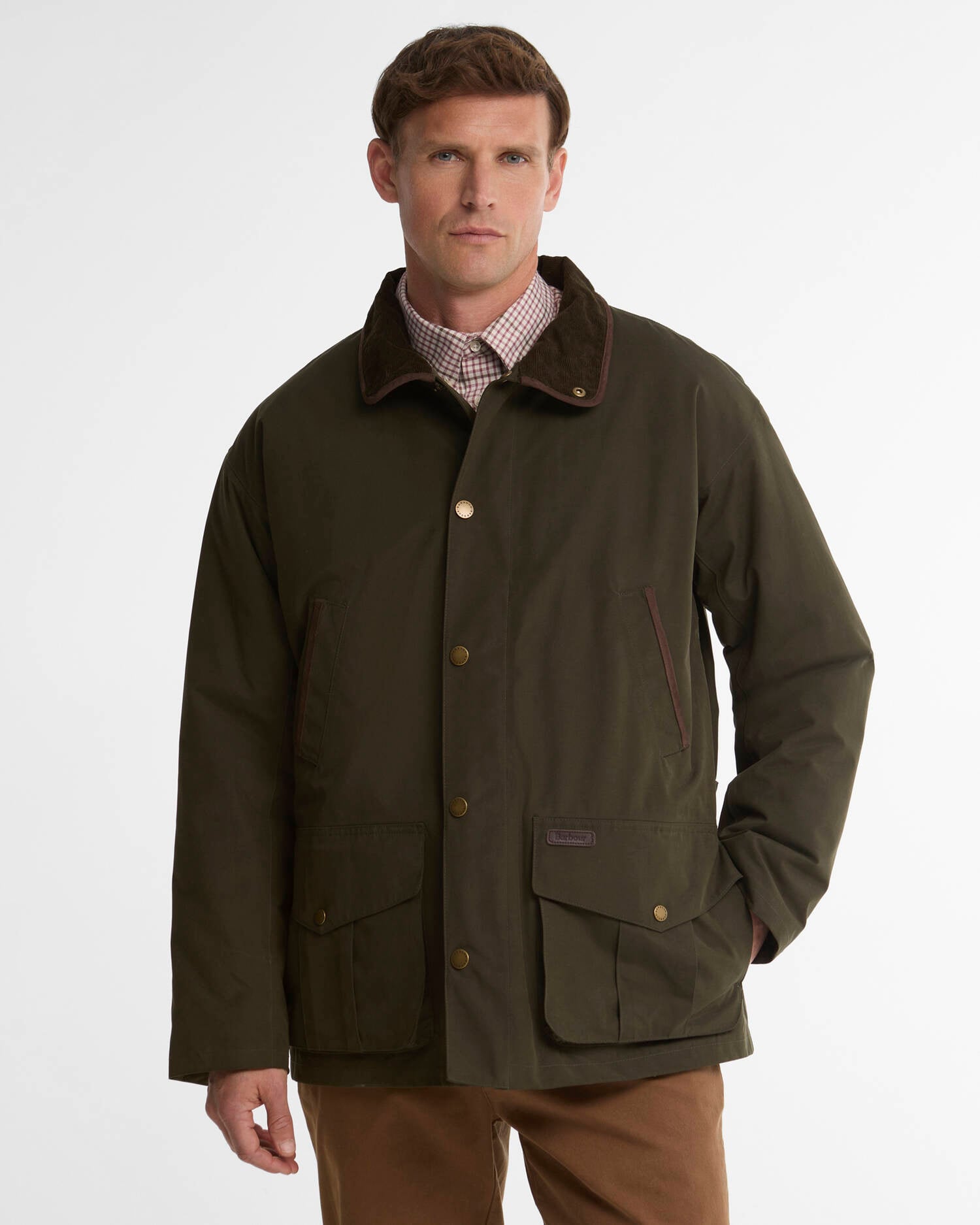 Barbour Jacke Bromfield Waterproof Dark Olive image number 0