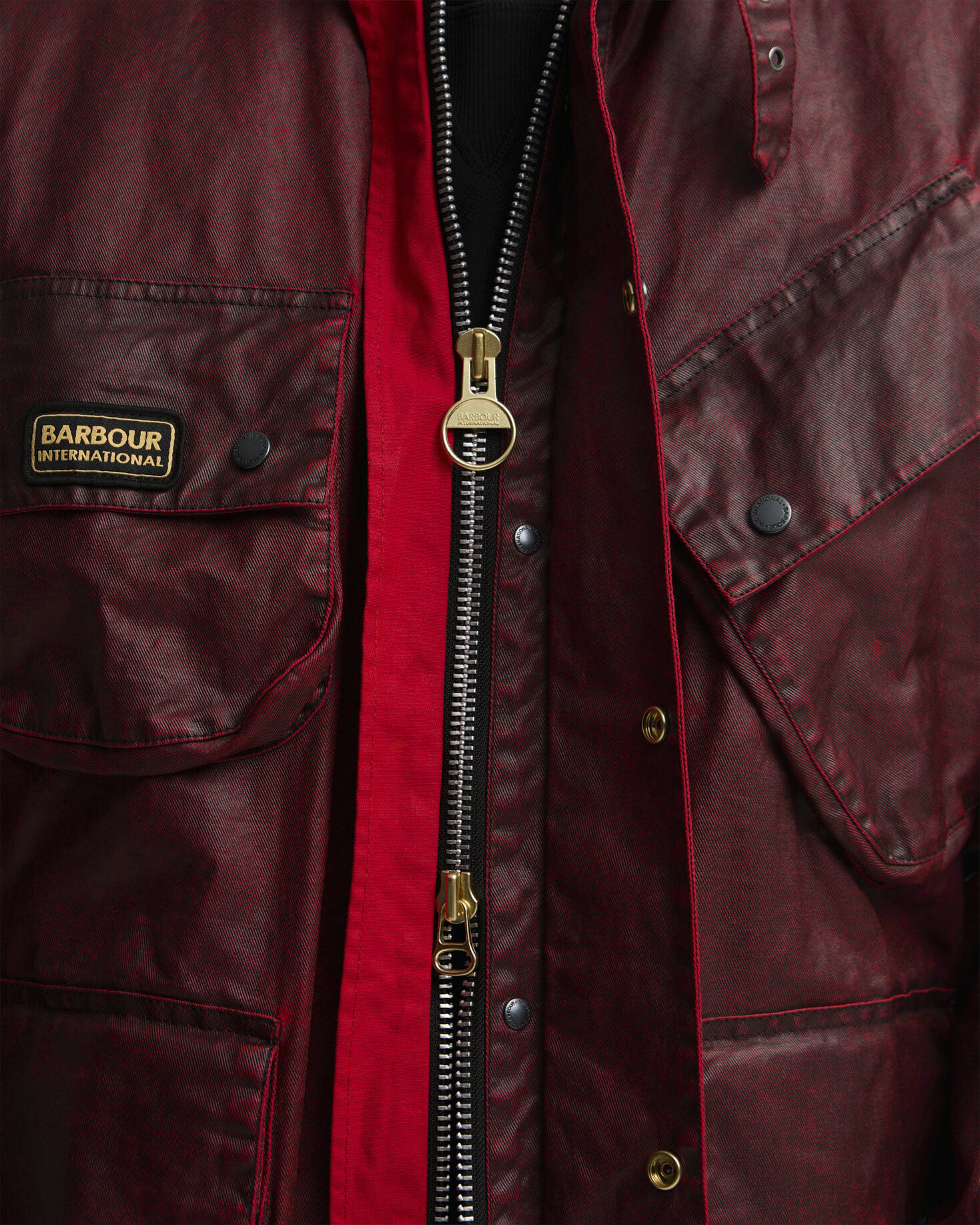 Distressed 90th Anniversary A7 Casual Jacket Red