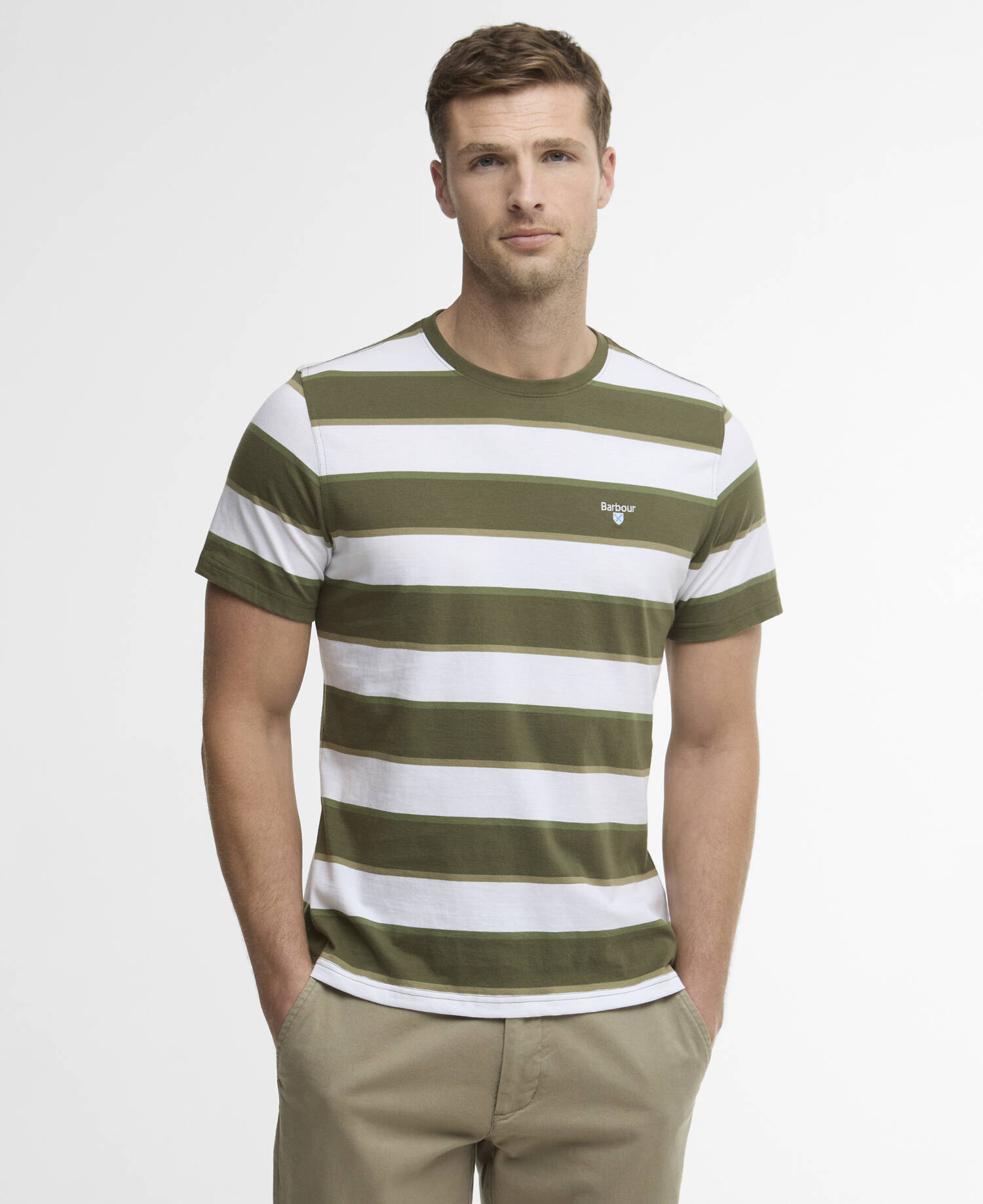 T-Shirt Meldon Stripe Olive image number 0