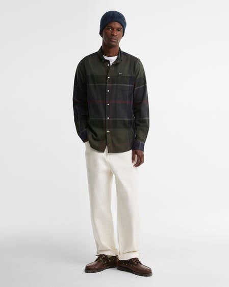 Dunoon Tailored Long-Sleeved Shirt Shadow Classic Tartan