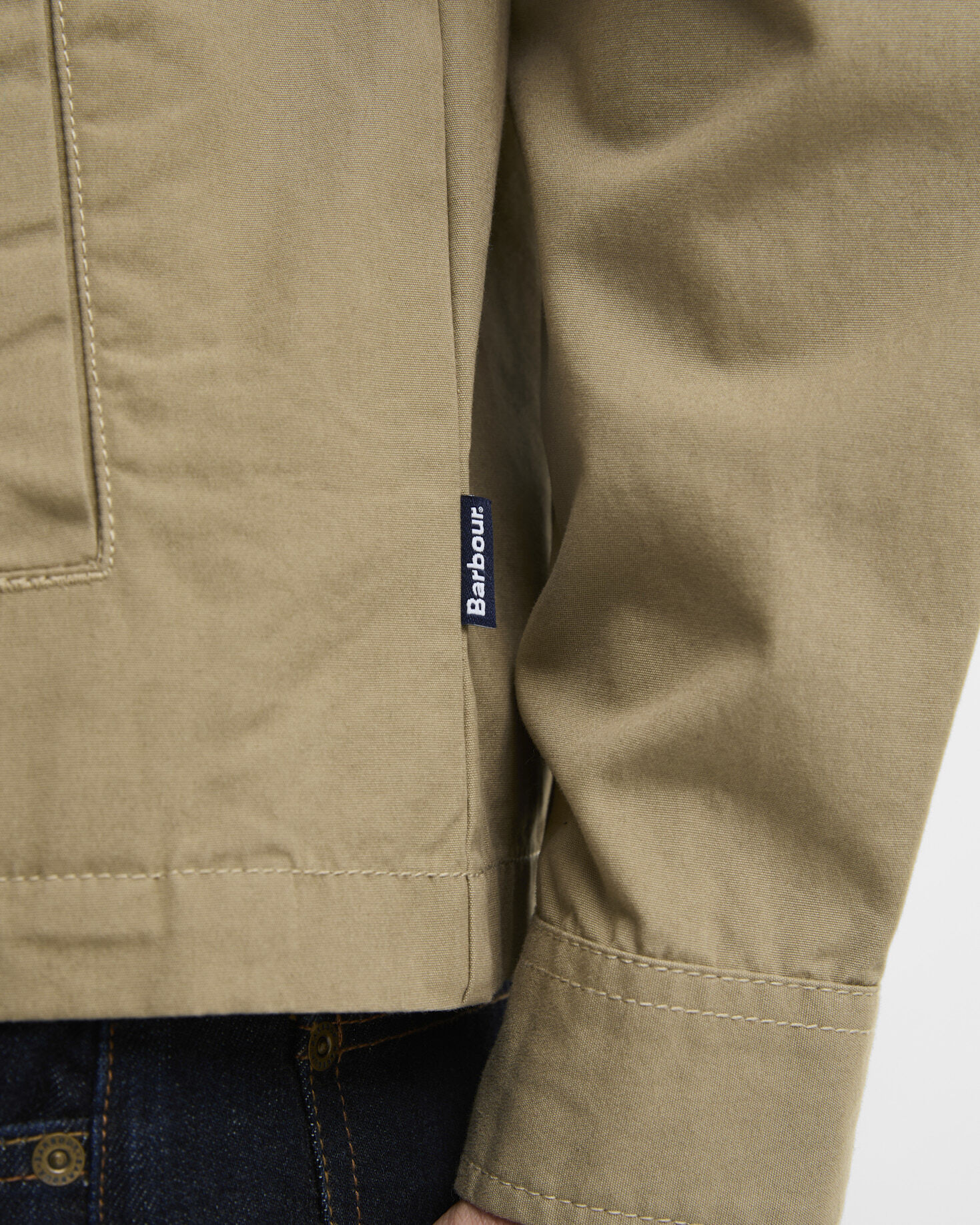 Barbour Overshirt Cord Collar Twill Washed Stone